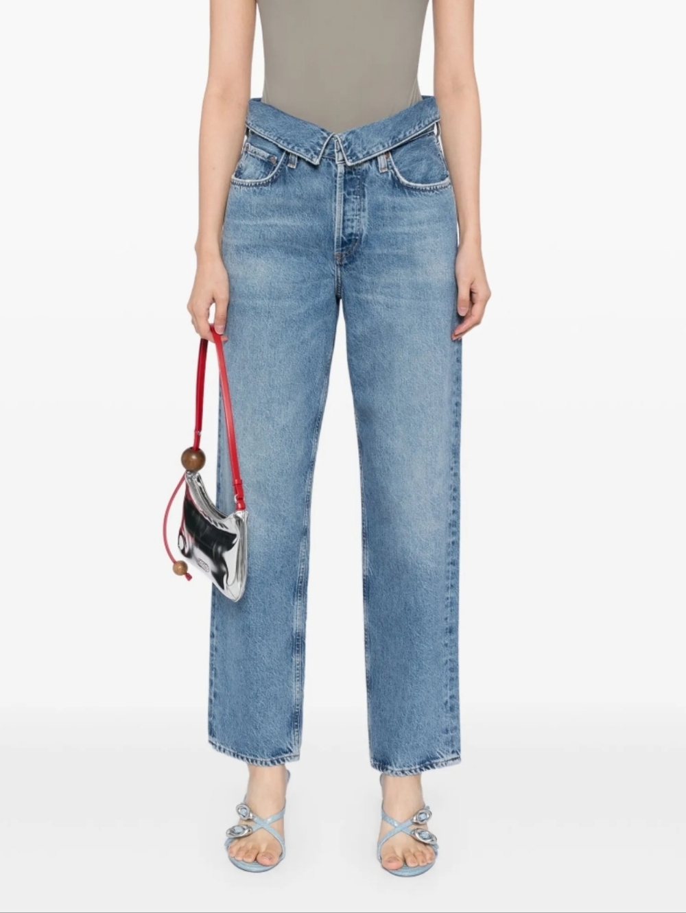 Agolde Straight Leg High Rise Denim - Echo Tapered